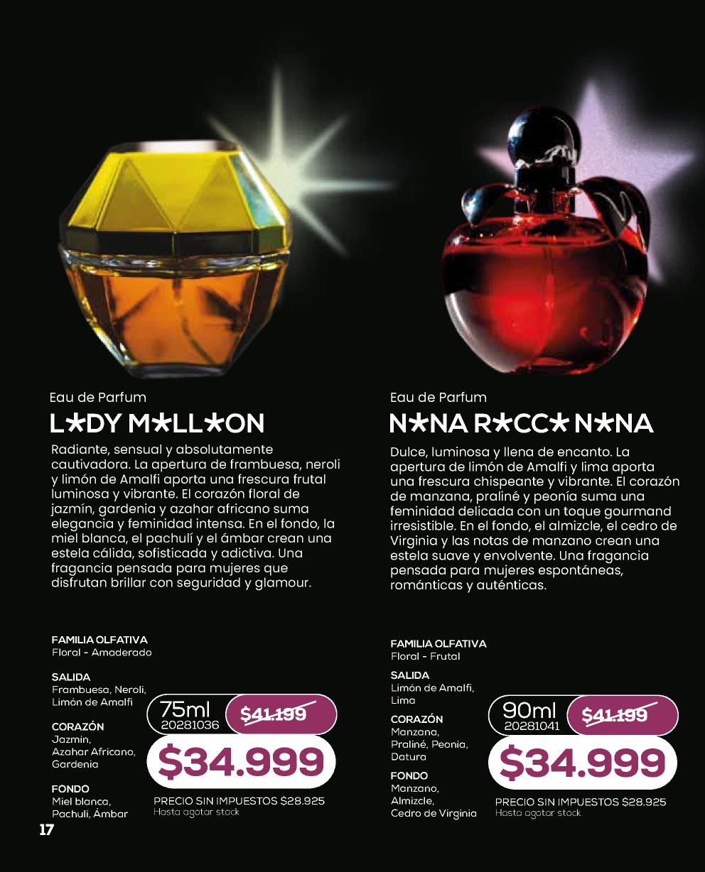 Unlock L*dy M*ll*on, envase de 75 ml, de la línea Perfumería de Bagués