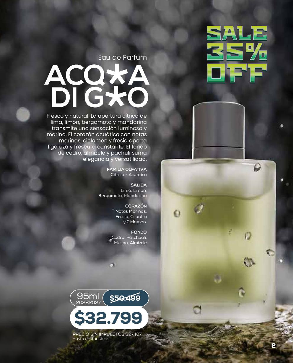 Unlock Aq*a Di G*O, envase de 95 ml, de la línea Perfumería de Bagués
