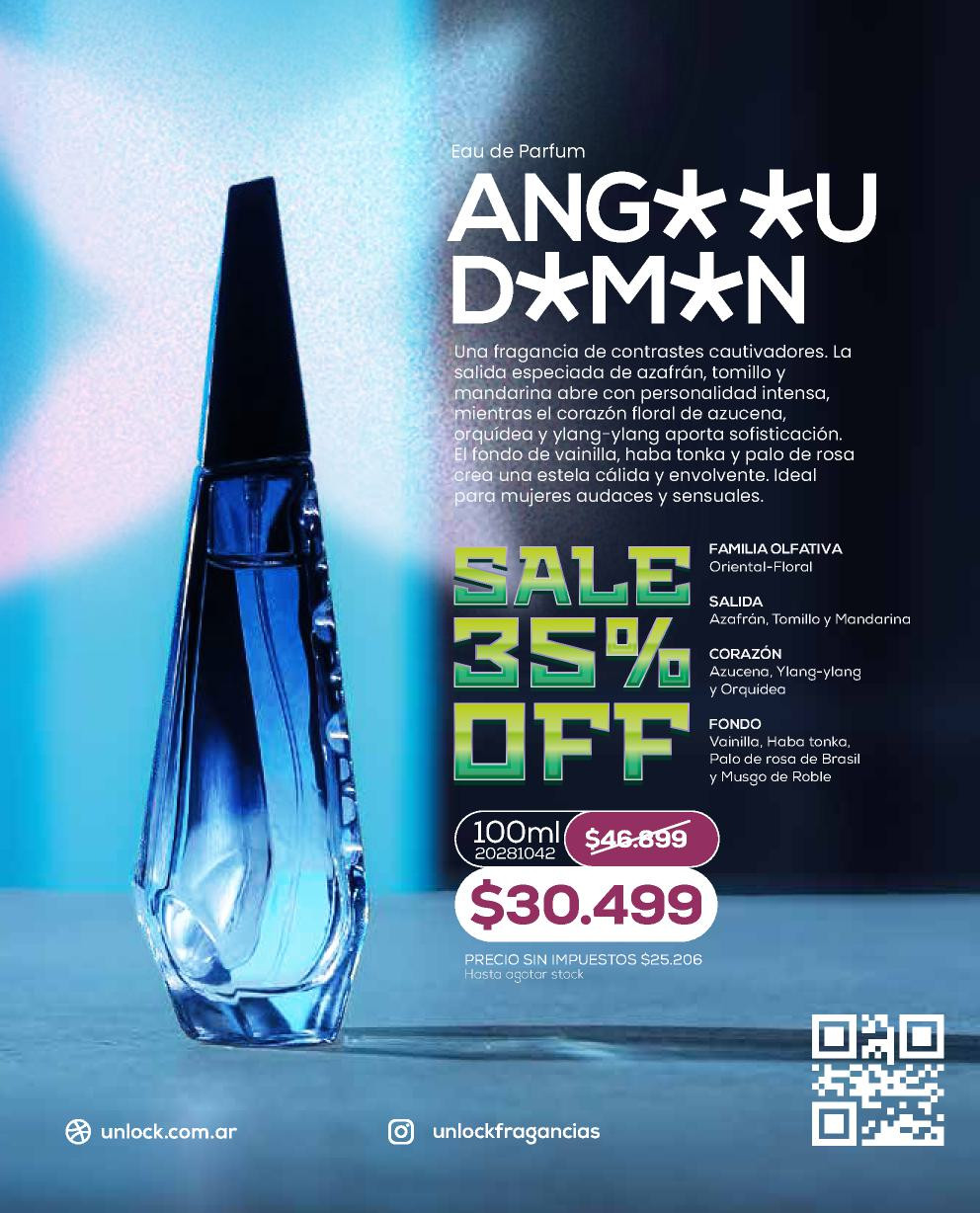 Unlock Ang* *U D*M*N, envase de 100 ml, de la línea Perfumería de Bagués