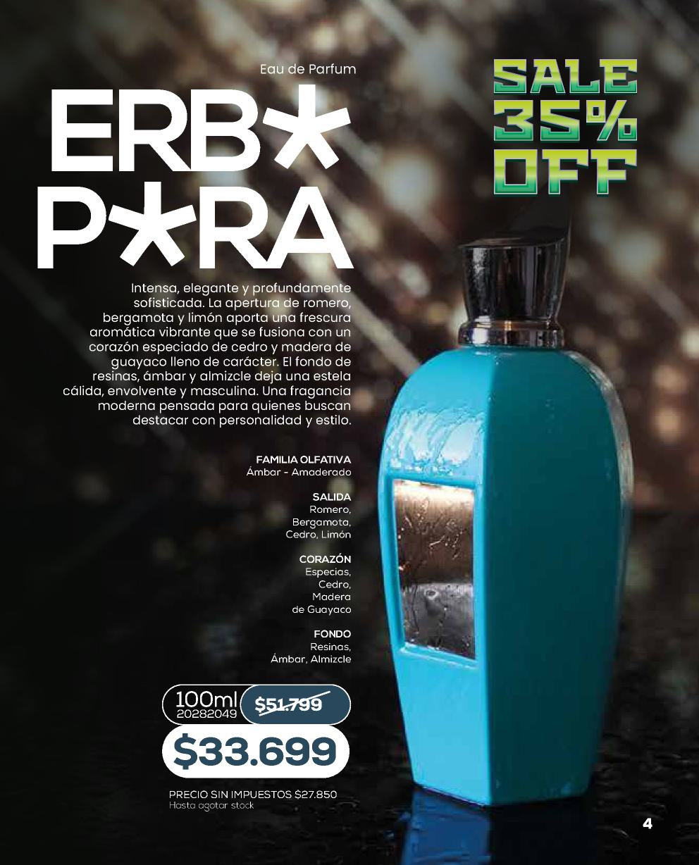 Unlock Erb* P*ra, envase de 100 ml, de la línea Perfumería de Bagués