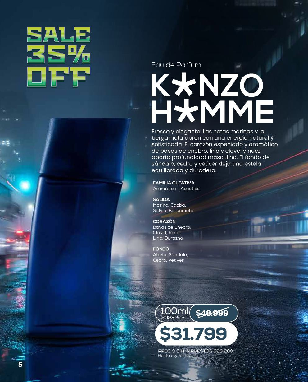 Unlock K*nzo H*mme, envase de 100 ml, de la línea Perfumería de Bagués