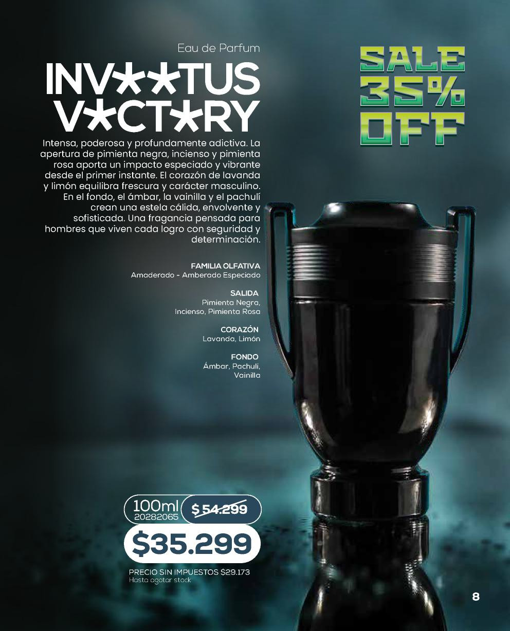 Unlock Inv**tus V*ct*ry, envase de 100 ml, de la línea Perfumería de Bagués